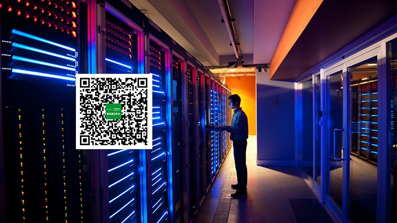 man in Data center Room