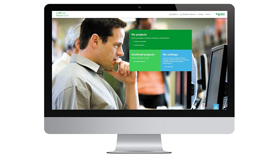 screen with example of EcoStruxure Power Build software