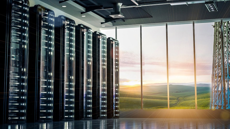 A picture of a data center